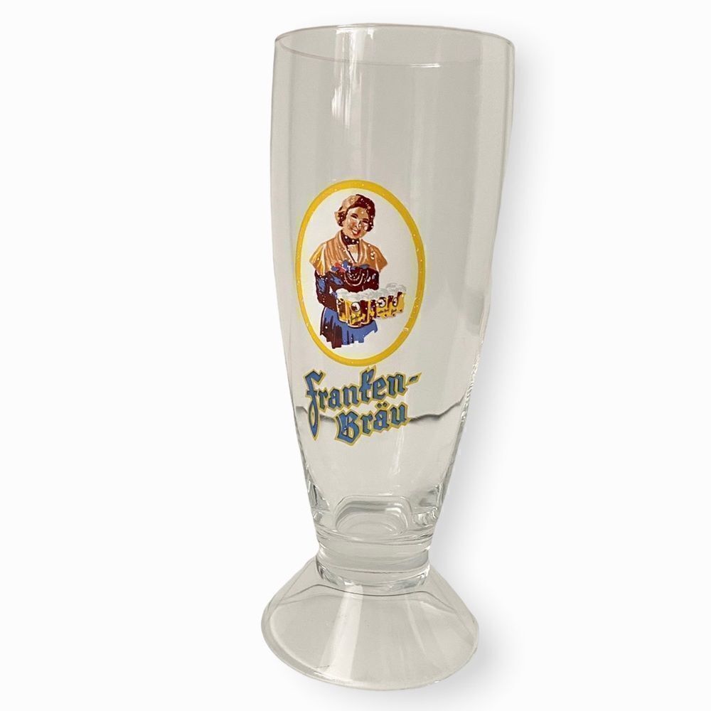 Vintage Franken Brau Beer Tall Glass Cup